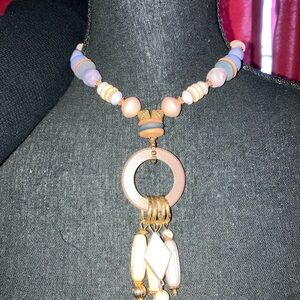 Elegant Beaded Necklace with Gold Accents